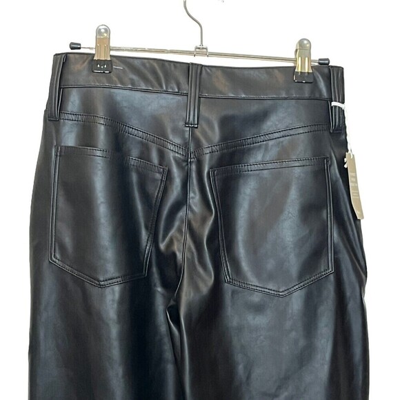 Madewell NWT Petite Perfect Vintage Jean Faux Leather Black Size 25P Straight - Picture 6 of 14